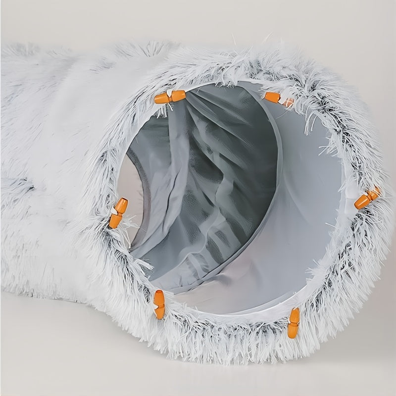 Cat Nest Pet Cat Tunnel Plush Warm Cat Tunnel Foldable Removable Washable Multifunctional Stitching Cat Tunnel