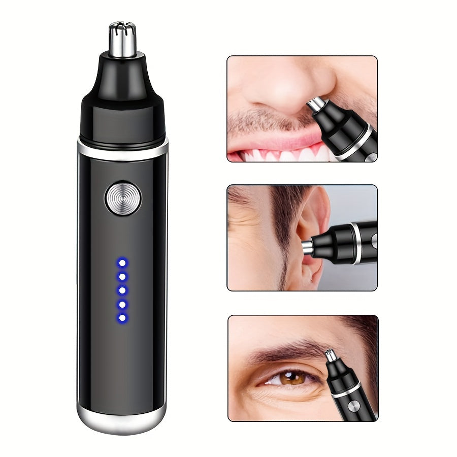 Miguan Painless Nose and Ear Hair Trimmer - USB Rechargeable Electric Shaver，Unisex，Waterproof Facial Hair Removal Tool，With Lithium Battery，Portable Beauty Suit